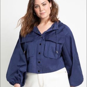 ELOQUII Cropped Track Jacket